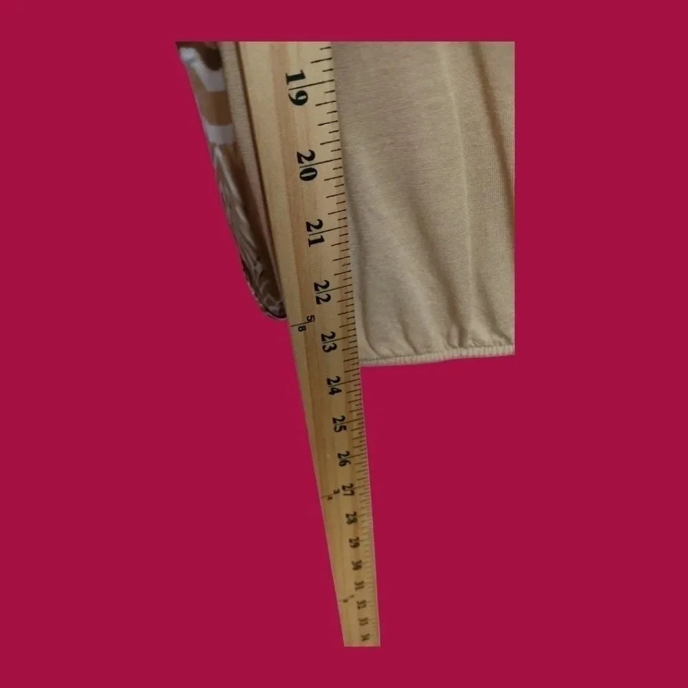 Charming charlies sleeveless peasent blouse size M beige & light brown - Picture 4 of 7